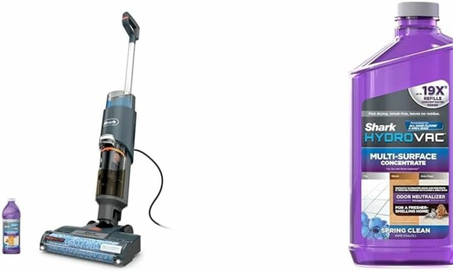 Shark Cordless HydroVac Wet Dry Vacuum Mop - 3-in-1 Self-Cleaning Hard Floor Cleaner with Strong Suction, Dual Brushrolls & Cleaning Solutions for Floors and Rugs, Model AW261
