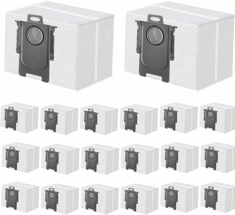 20 Pack Janhaley 3L Large Capacity Disposable Dust Bags for Roborock S8/S7/Q7/Q5 Series Vacuum Cleaners, Compatible with S8 Pro Ultra, S7 Max Ultra, Q7 Max+, Q5 Pro+