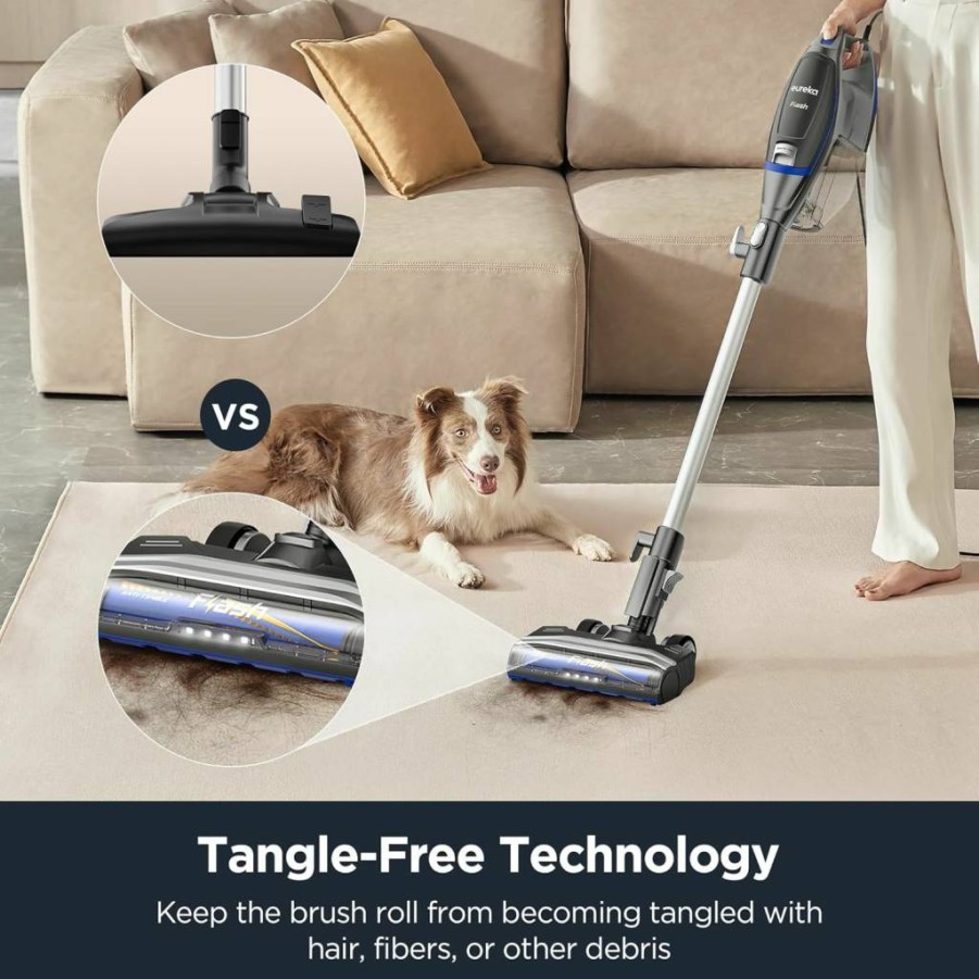 Eureka Nes520Bl 2-in-1 Corded Stick Vacuum Cleaner with Powerful Suction for Pet Hair, Carpets, Hard Floors & Cars | Lightweight Blue Handheld Vacuum