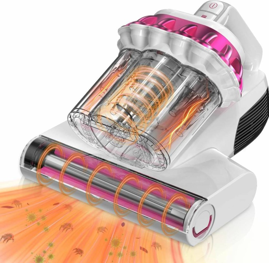 Kimdog 500W Powerful Handheld Mattress Vacuum Cleaner with 16Kpa Suction, UV-C Light, 140°F Heat & HEPA Filter for Bed, Couch, Sofa & Pet Hair Removal