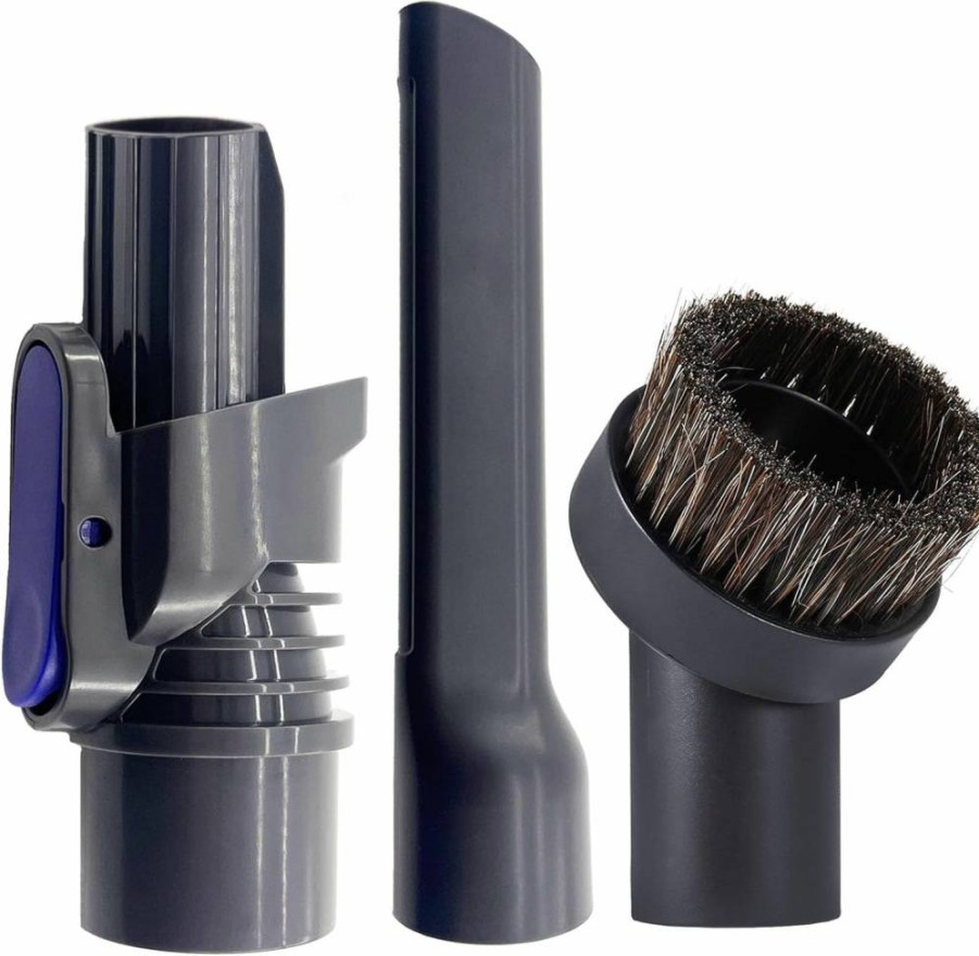 Rjnlsc 1.25" Horse Hair Brush & Crevice Tool Adapter for Shark IZ140-IZ483H, IX140-IX142 Cordless Stick Vacuum Cleaner Accessories