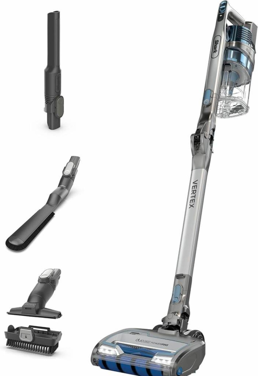 Shark Vertex DuoClean Cordless Stick Vacuum with PowerFins, Anti-Allergen Brush, Handheld Mode & Multi-Tool - Lightweight, Flex Technology (Renewed, Blue)