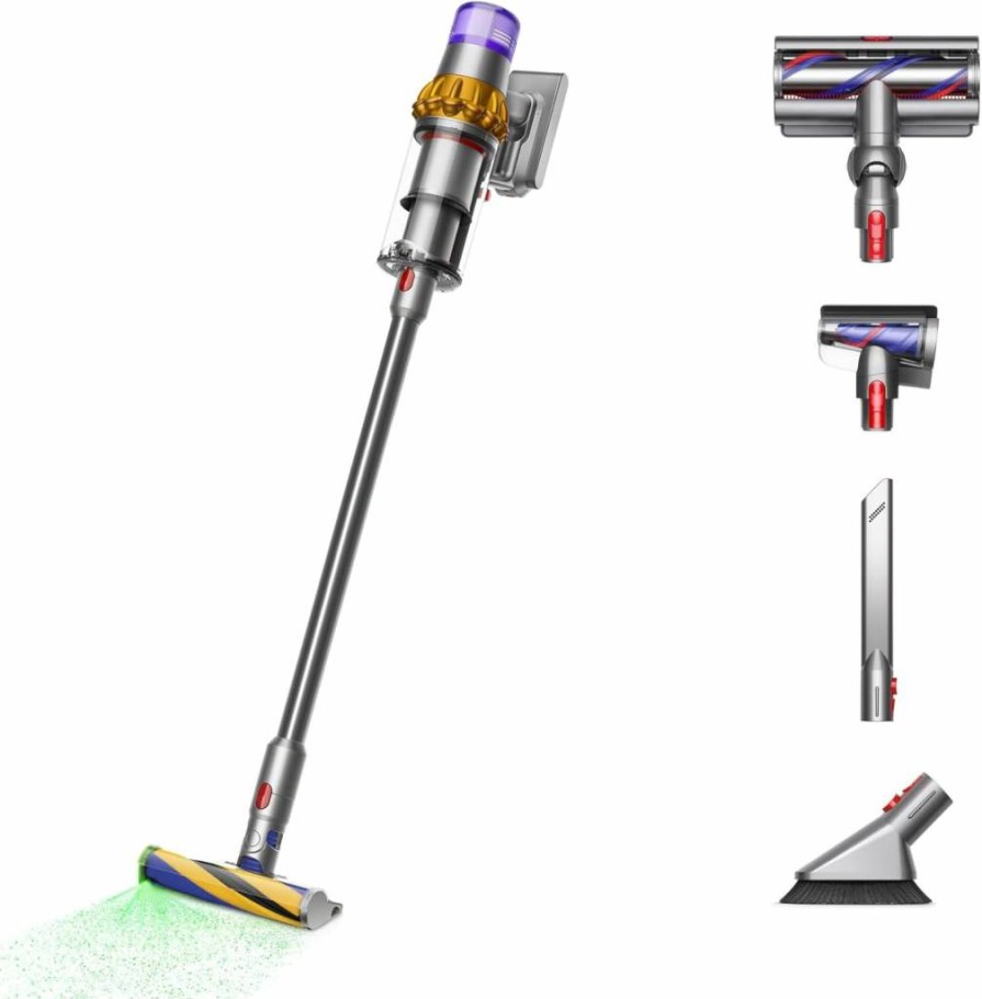 Dyson V15 Detect Submarine Cordless Vacuum Cleaner with Wet and Dry Cleaning, Yellow/Nickel