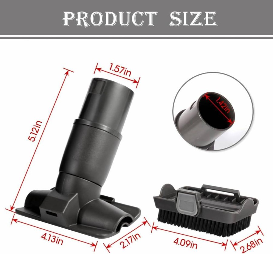 QINAN 2-in-1 Vacuum Brush Replacement Tool Compatible with Shark Navigator NV350 NV360 NV500 Series - Removable Brush Attachment Parts