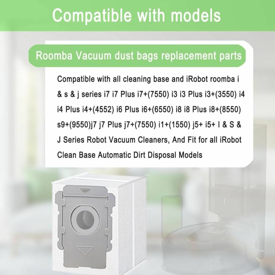 20 Pack MalhSlix Vacuum Bags for iRobot Roomba i7/i7+ i3/i3+ i8/i8+ j7/j7+ s9/s9+ - Compatible Automatic Dirt Disposal Replacement Bags