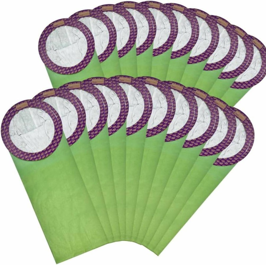 20 Pack PureSturdy Backpack Vacuum Bags - Compatible with Proteam 10 Qt Backpack Vacuum Cleaner, Replacement for Part #100331 with Open Circular Collar