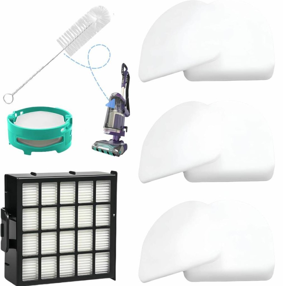 Avaenzo Hepa Replacement Filters for Shark AZ4000/AZ4002 Series Vacuum - 3 Foam & Felt Filters, 1 Cleaning Brush - Compatible with Shark AZ4000C, AZ4002W Detect Pro Max Upright Vacuum