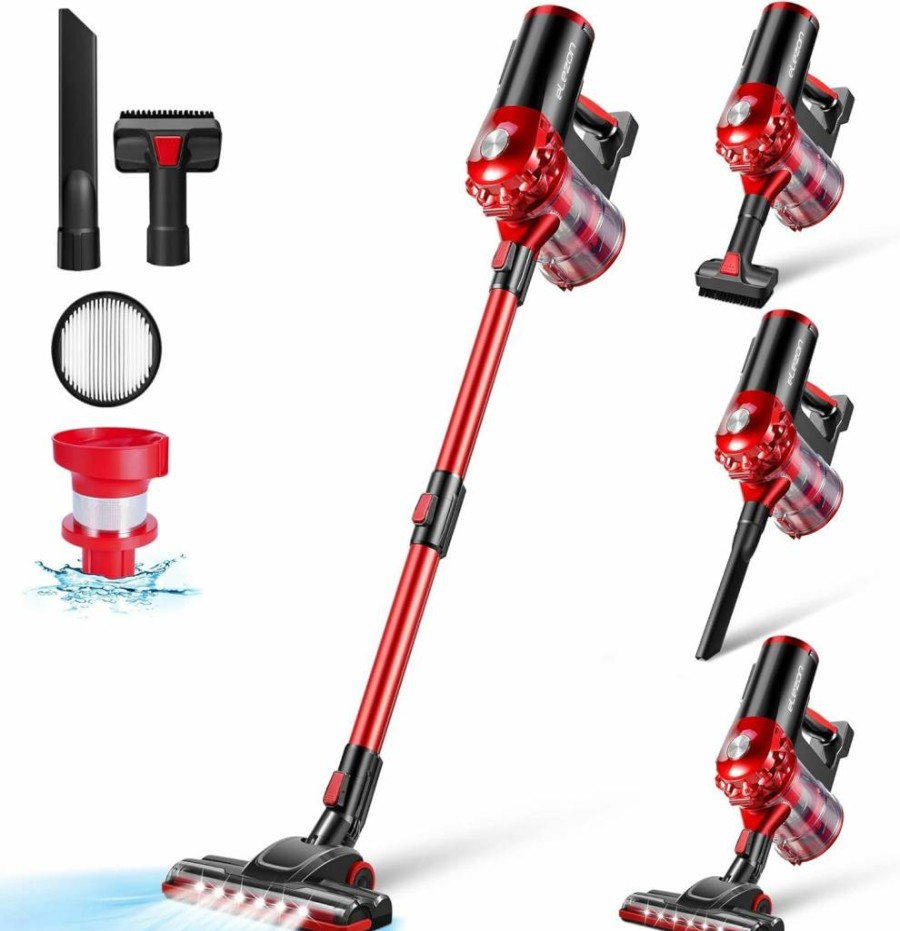 Elezon A200 Cordless Stick Vacuum Cleaner - 25KPA Powerful Suction, Rechargeable, Lightweight, HEPA Filtration for Hardwood Floors & Tiles