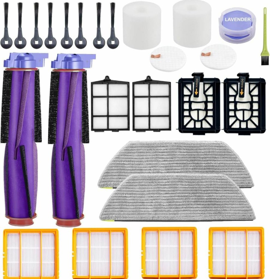 JoyBros Replacement Roller, Side HEPA, and Sponge Filter Combo Kit for Shark Power Detect/Pro RV2820, AV2800, RV2800 Series Vacuum Cleaners